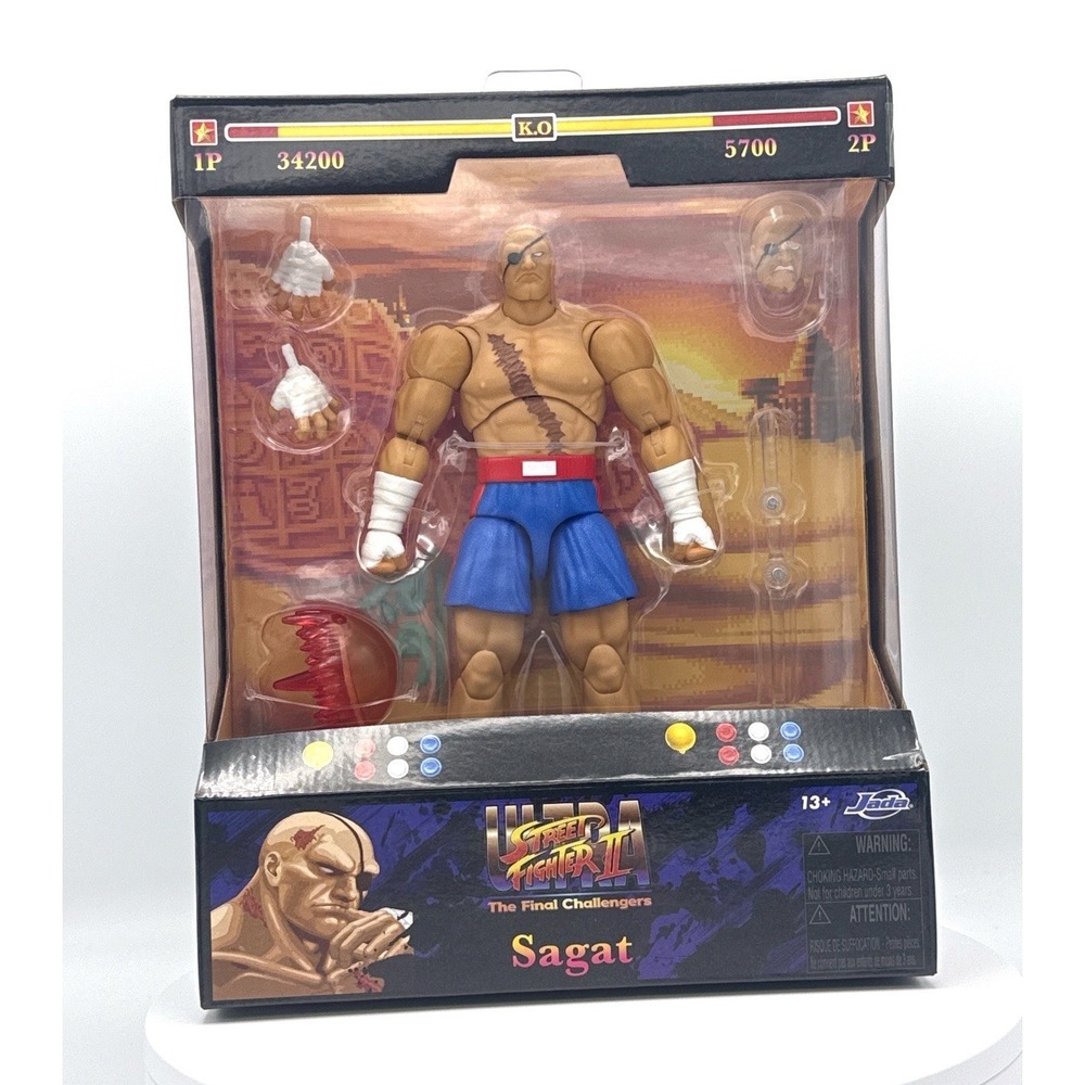 Jada Toys Sagat 6" Ultra Street Fighter II‎ Final Challengers Figure NIB